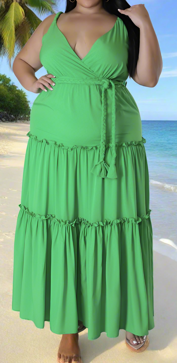 Just Beachy Dress! (Green)