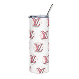 Pink LV Monogram Tumbler | Stainless Steel 20oz