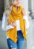 Brand CC Draped Scarves- 5 Colors