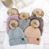 Brand CC- Cozy Marled Pom Beanie- 8 Colors
