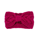 Winter Crochet Bow Headband- 6 Colors