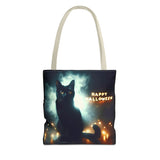 Halloween Black Cat Tote Bag