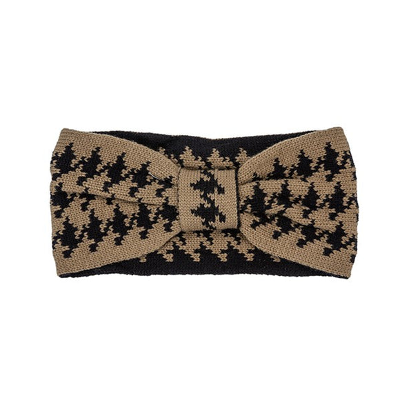 Houndstooth Headband Bow -6 Colors