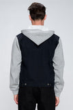 Men's Denim and Fleece Hoodies- S-XL