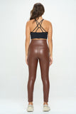 High Waist PU Leather Corset Cincher  Pants- 3 Colors S-XL