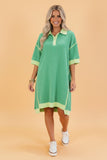 Jersey Collar Dress- S-XL