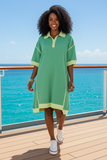 Jersey Collar Dress- S-XL