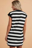 Striped Black and White Shirt Dress