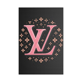 Luxury Canvas Art Print, Modern Wall Decor, Gift for Her, Home Accent, Chic Artwork, LV Inspired Design