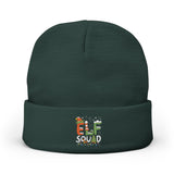 Embroidered Elf Squad Knit Beanie – Holiday Christmas Winter Hat