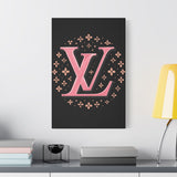 Luxury Canvas Art Print, Modern Wall Decor, Gift for Her, Home Accent, Chic Artwork, LV Inspired Design