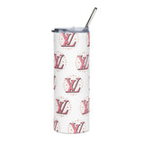 Pink LV Monogram Tumbler | Stainless Steel 20oz