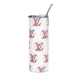 Pink LV Monogram Tumbler | Stainless Steel 20oz