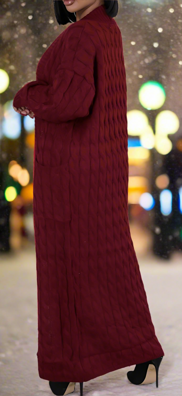 Burgundy Cardigan