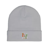Embroidered Elf Squad Knit Beanie – Holiday Christmas Winter Hat