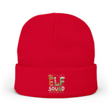 Embroidered Elf Squad Knit Beanie – Holiday Christmas Winter Hat