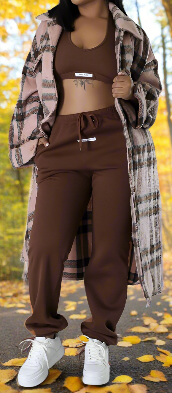 Falling for you -Jacket (Mauve/Brown)