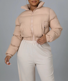 Taupe Crop Jacket