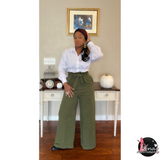 Olive Cotton Pants