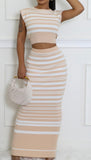 2 Piece Cream & Tan (S-L)