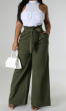 Olive Cotton Pants
