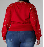 Pearl Christmas Sweater (Red)