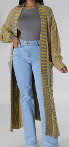 Yellow/Grey Cardigan