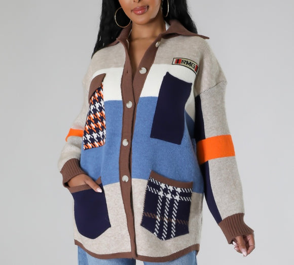 Patches Cardigan (One size fits all)