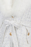 London Tweed Coat (S-L) -White