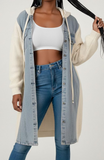 Denim/Knit Jacket (S-L)-Ivory