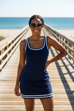 True Blue Sleeveless Dress. S-XL