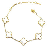 Clover Station Stainless Steel Bracelet