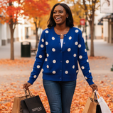 Polka Dot Cardigan (S-XL) 3 Colors