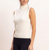 Sleeveless Turtleneck Sweater (S-L) Two Colors