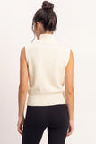 Sleeveless Turtleneck Sweater (S-L) Two Colors