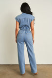 Sleeveless Denim Jumpsuit (S-L)
