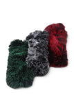Two tone Faux fur Headband Green/Black
