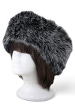 Two tone Faux fur Headband Green/Black