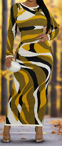 Yellow Fall Dress (S-XL)