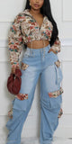 Flower Jacket and Pants Set (S-L)