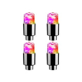 2/4/8Pcs Colorful LED Wheel Lights Car Tire Valve Caps Neon Light Universal Motorcycle Bicycle Valve Cover Auto Accessories