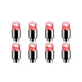 2/4/8Pcs Colorful LED Wheel Lights Car Tire Valve Caps Neon Light Universal Motorcycle Bicycle Valve Cover Auto Accessories