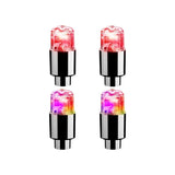 2/4/8Pcs Colorful LED Wheel Lights Car Tire Valve Caps Neon Light Universal Motorcycle Bicycle Valve Cover Auto Accessories