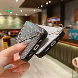Glitter Crossbody Iphone case with card holder
