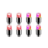 2/4/8Pcs Colorful LED Wheel Lights Car Tire Valve Caps Neon Light Universal Motorcycle Bicycle Valve Cover Auto Accessories