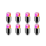 2/4/8Pcs Colorful LED Wheel Lights Car Tire Valve Caps Neon Light Universal Motorcycle Bicycle Valve Cover Auto Accessories