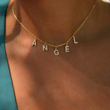 Personalized Letter Name Necklace Stainless Steel