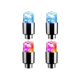 2/4/8Pcs Colorful LED Wheel Lights Car Tire Valve Caps Neon Light Universal Motorcycle Bicycle Valve Cover Auto Accessories