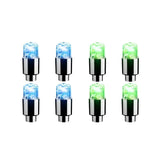 2/4/8Pcs Colorful LED Wheel Lights Car Tire Valve Caps Neon Light Universal Motorcycle Bicycle Valve Cover Auto Accessories
