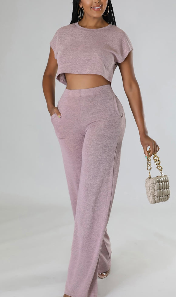 Mauve/Pink Pant set